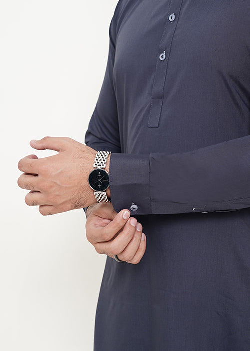 Premium Wash n Wear Shalwar Kameez - Navy Blue