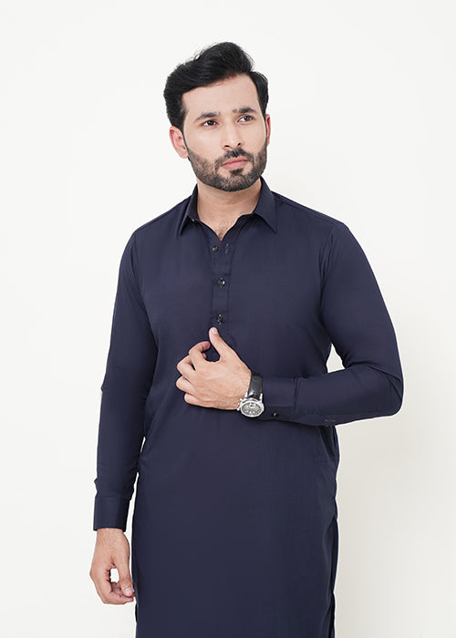 Premium Wash n Wear Shalwar Kameez - Dark Blue